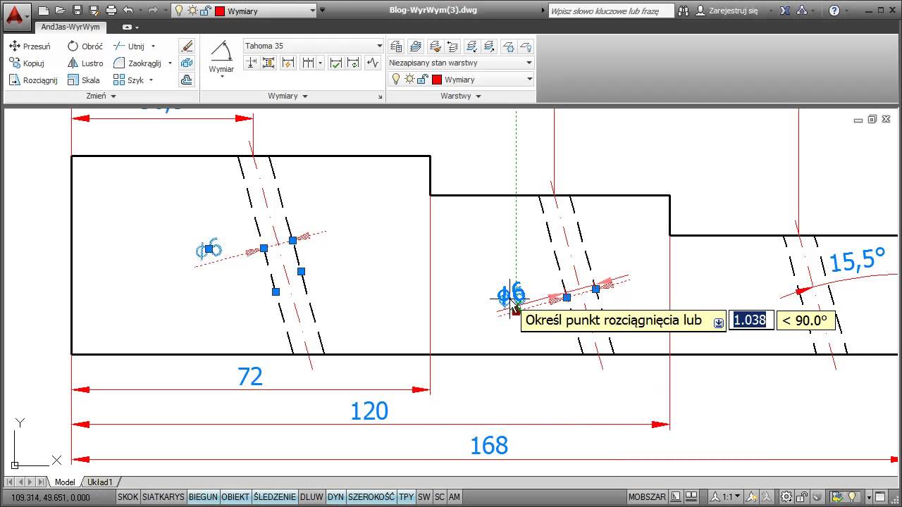 Od A do Z AutoCAD. Porządkowanie wymiarów (3)