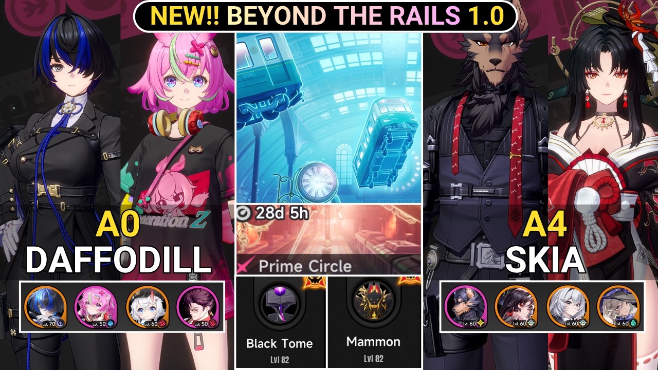 A0 Daffodill & A4 Skia VS Stage 10 Prime Circle! ALL F2P WP! | Beyond The Rails NTE 1.0