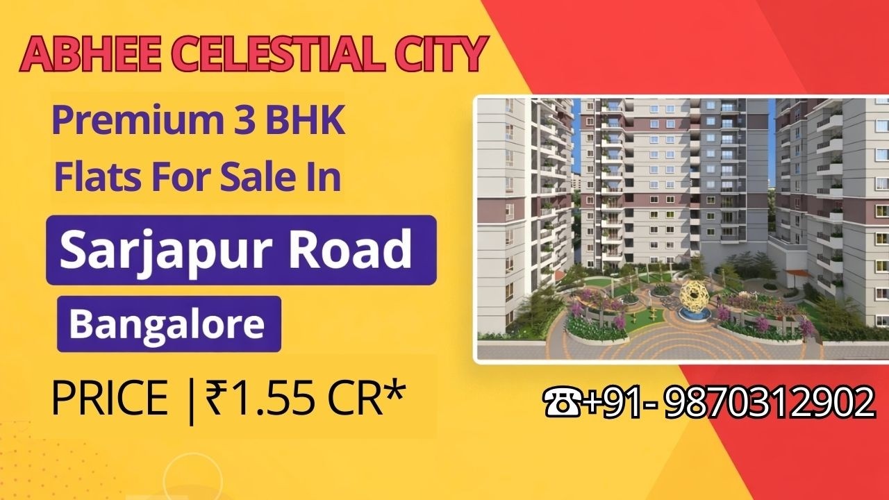 Abhee Celestial City | ☎ +91- 9870312902 | Продаются 3-комнатные квартиры на улице Сарджапур Роуд...