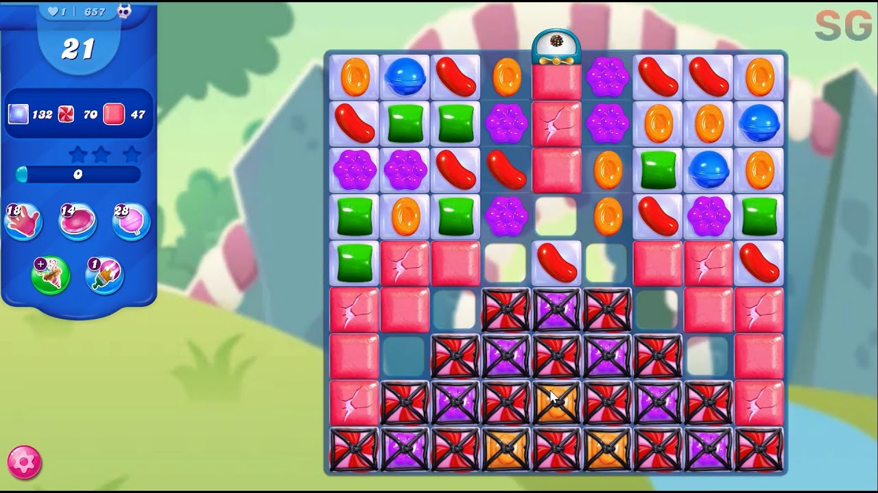 Candy Crush Saga Level 657 (No Boosters)