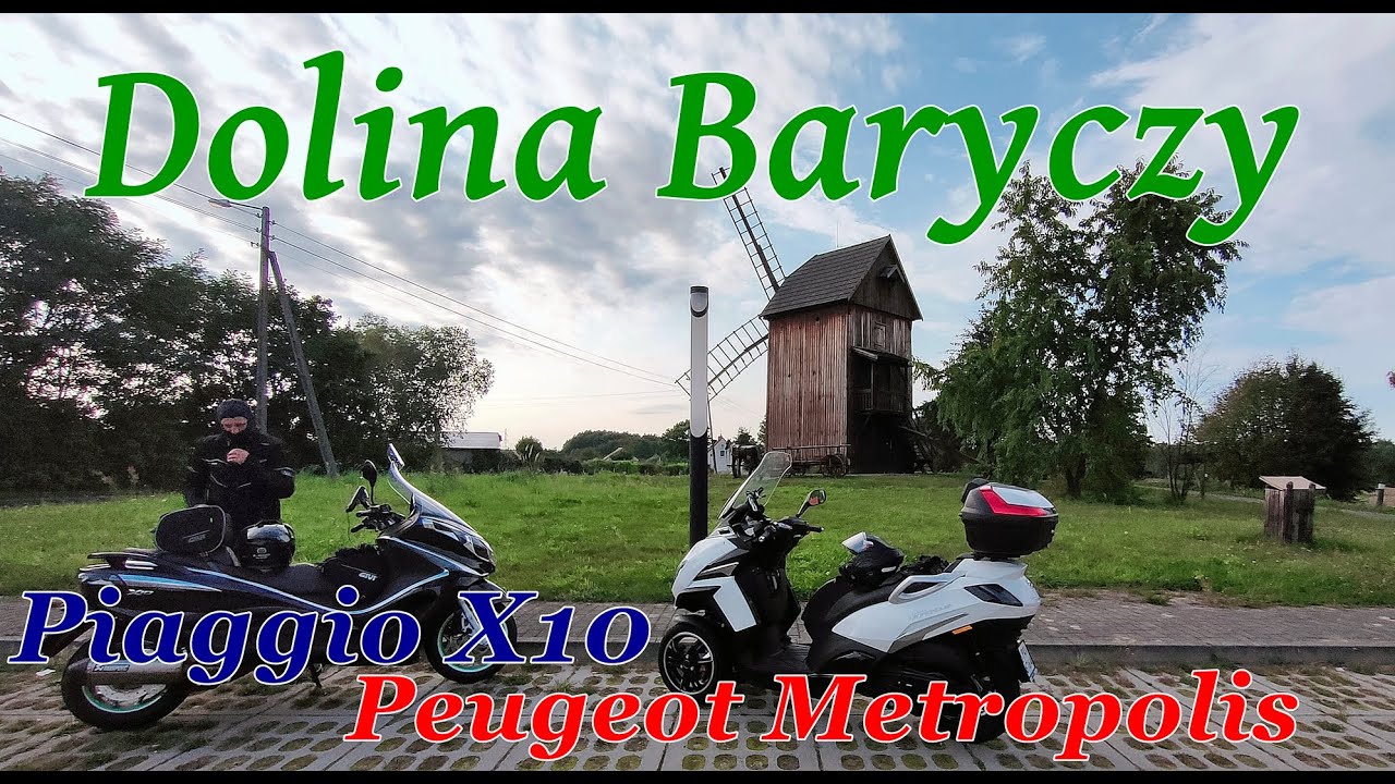 Peugeot Metropolis & Piaggio X10 - Dolina Baryczy , kilka ciekawych miejsc.