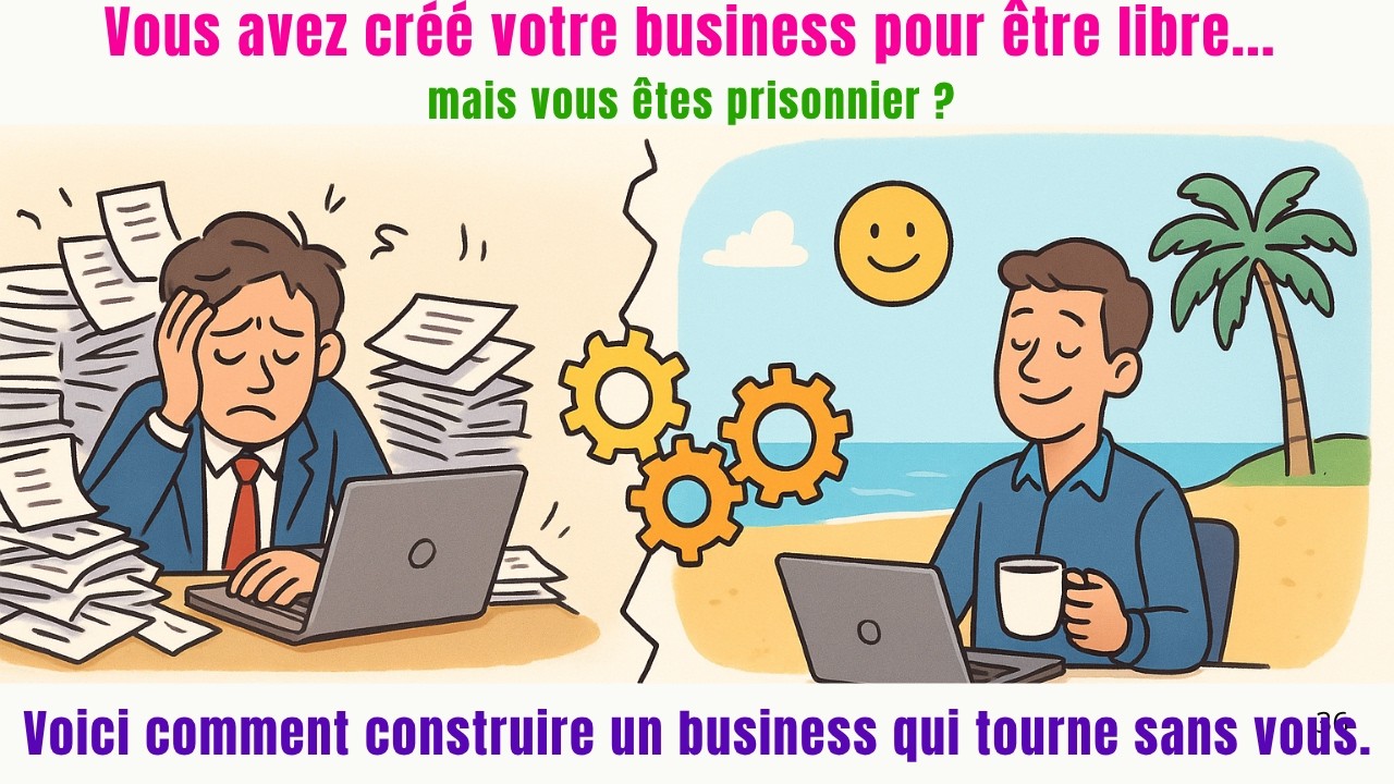 Votre business vous épuise. Voici comment transformer votre business pour qu'elle tourne sans vous.