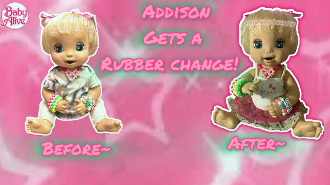 Мягкая кукла Baby Alive 2007 года выпуска, Эддисон, меняет резинку!