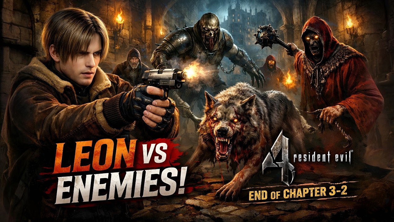 RESIDENT EVIL 4 (2005) Gameplay – CHAPTER 3-2 END🔥Leon Kennedy