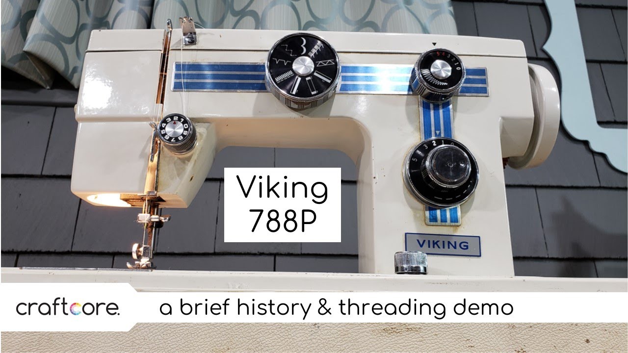 Eaton's Viking 788P Vintage Sewing Machine How to Thread Demonstration and History