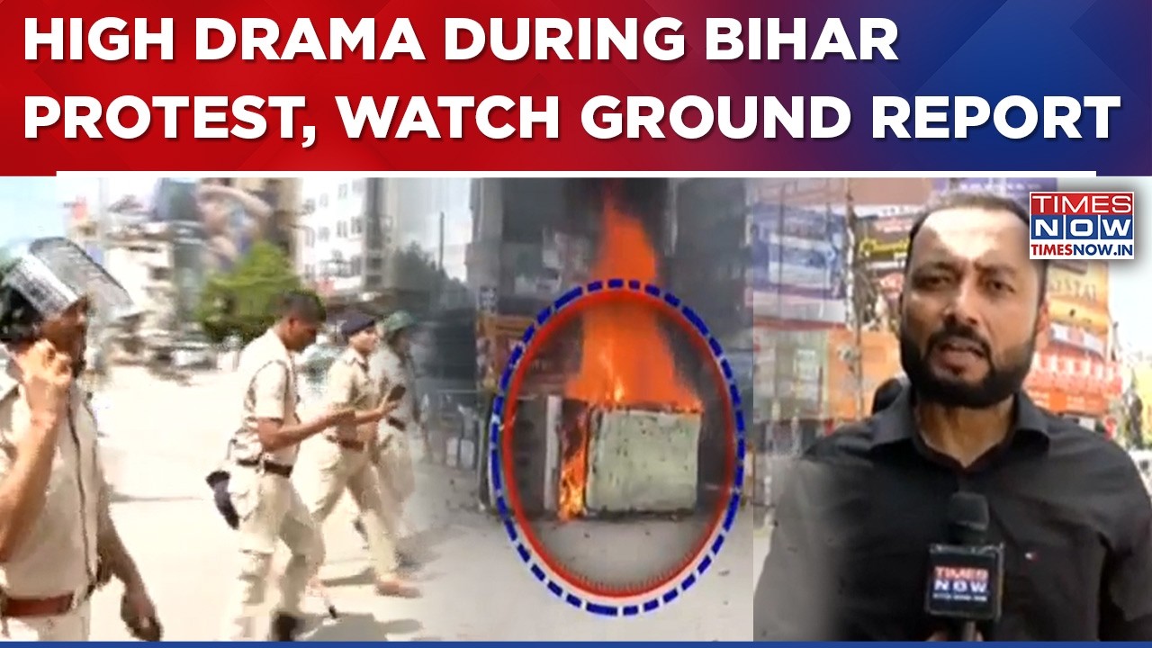 Bihar Protest: Drama Unfolds On Streets As Anger Spills On Streets, Security Tightened | Watch Video