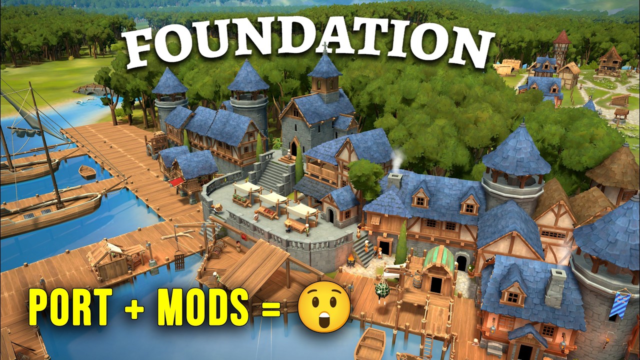 Foundation : je transforme complètement ma ville portuaire avec tous les mods !
