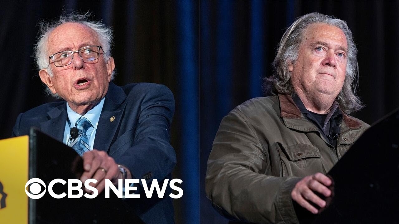 Sen. Bernie Sanders, Steve Bannon appear at same AI safety rally