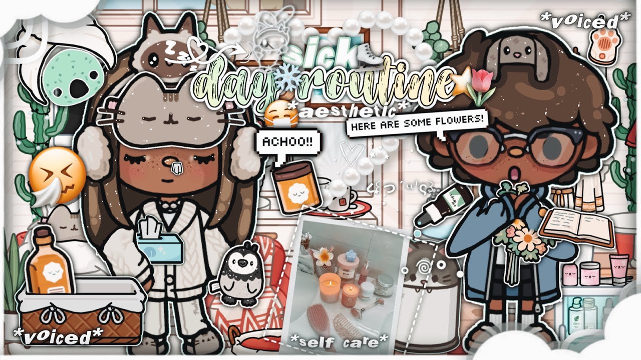 *SICK* day routine !! 🤧⭐️❄️ ◞ ྀི◟  ͜  ◞ ྀི/ *VOICED* 📢/ toca roleplay