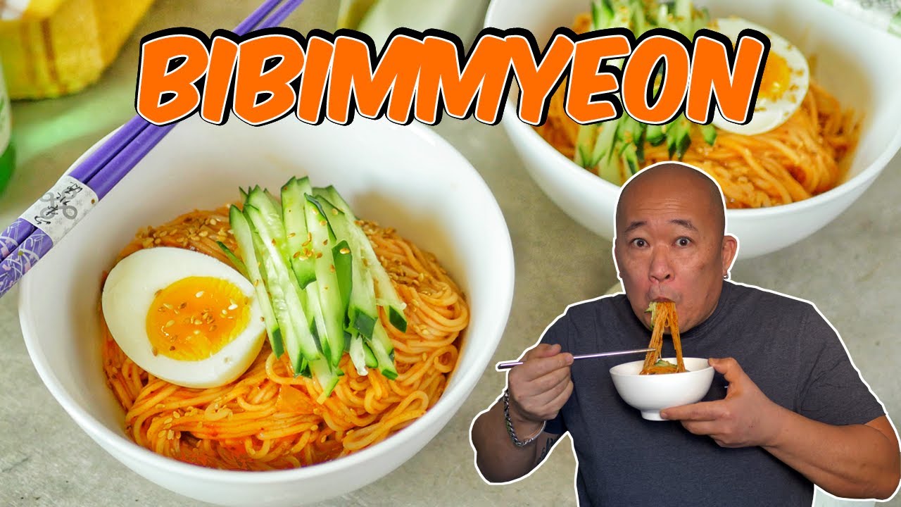 Bibimmyeon - Nouilles au Kimchi - Recette coréenne - Le riz Jaune