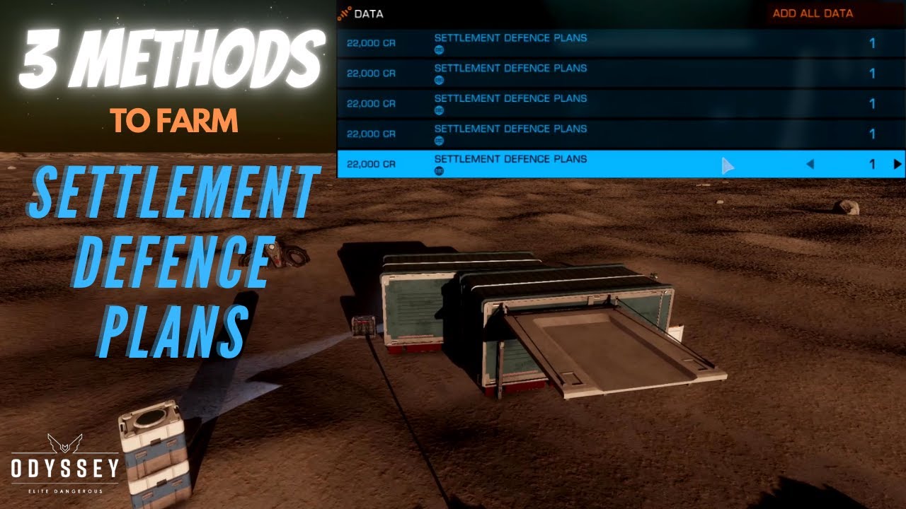 How To Farm Settlement Defence Plans (3 Methods) - Unlock Wellington Beck | Elite Dangerous: Odyssey