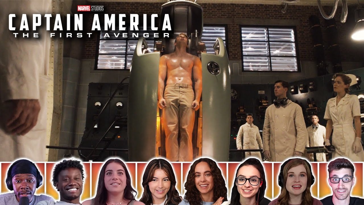 Reactors Reacting to STEVE ROGERS Takes The SERUM | Captain America The First Avenger
