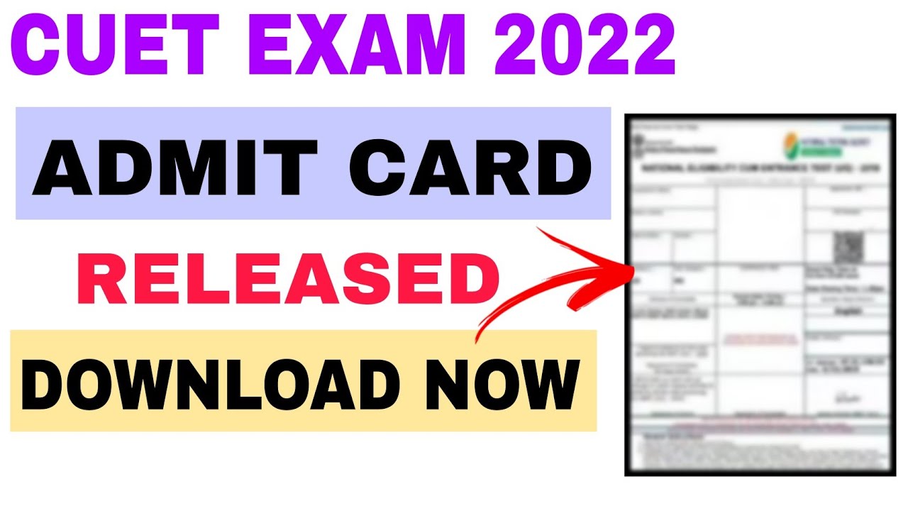 How to Download Cuet Admit Card 2022 | CUET Admit Card Release 2022 | CUET 2022 Admit Card