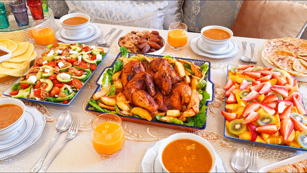 أفكار مائدة رمضانية جد سهلة بلا تمارة بلا إرهاق👍