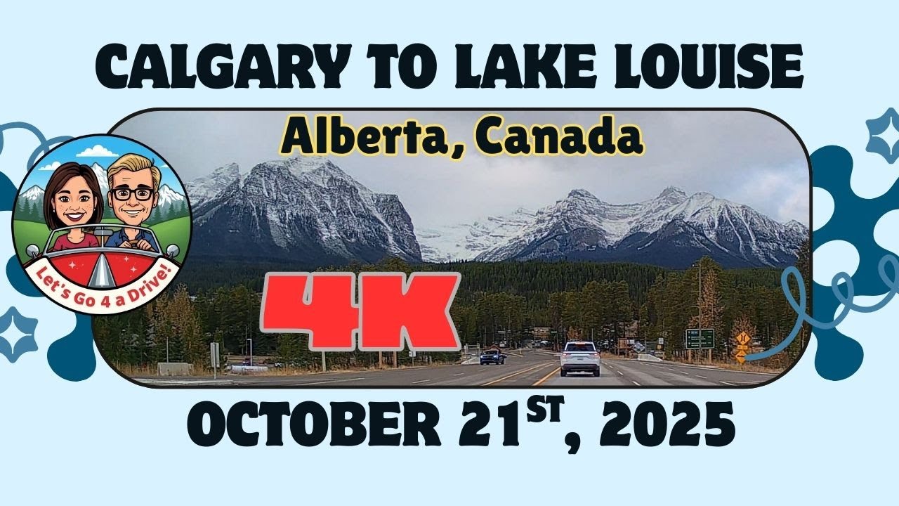 4K Calgary drive to Lake Louise, Alberta Fall drive! 🍂 #Calgary #LakeLouise #Alberta #Fall #Highway1
