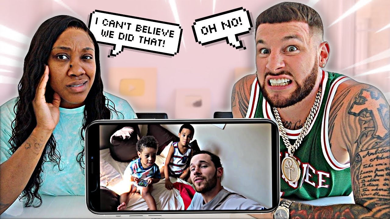 REACTING TO OUR FIRST YOUTUBE VIDEO *embarrassing*