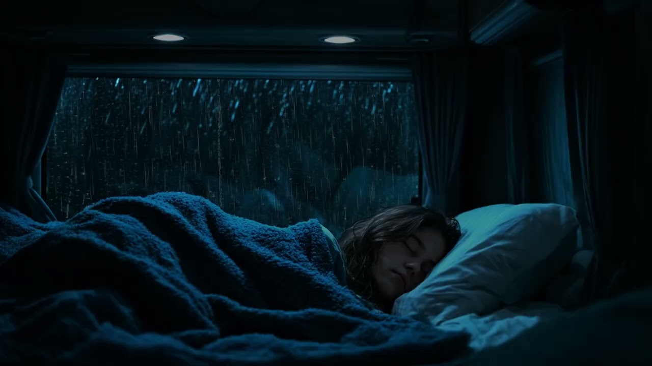 Cozy Night Rain Inside Car 🚗 Rain Sounds in Car with Thunder | Heavy Rain Sounds for Sleeping Night