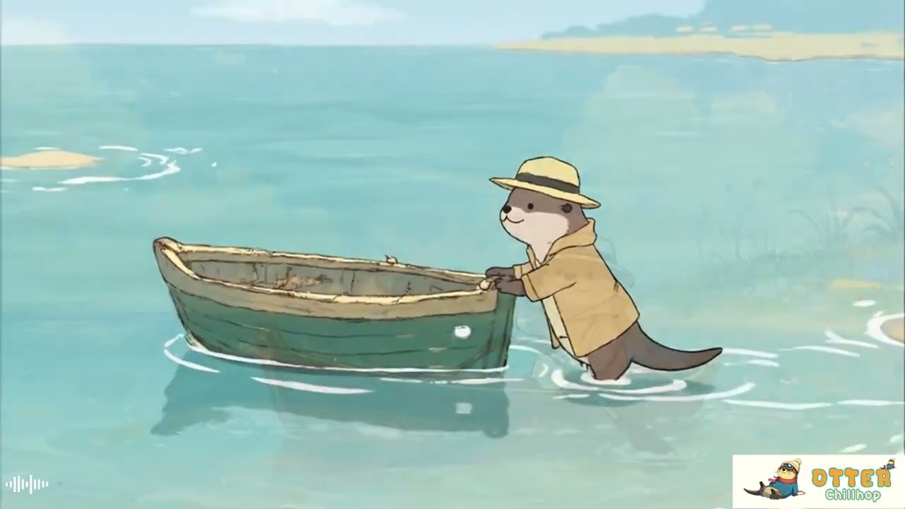 🦦🎣 Otter Fishing in Spring | Gentle Chill Lofi to Relax Your Mind, Reduce Stress