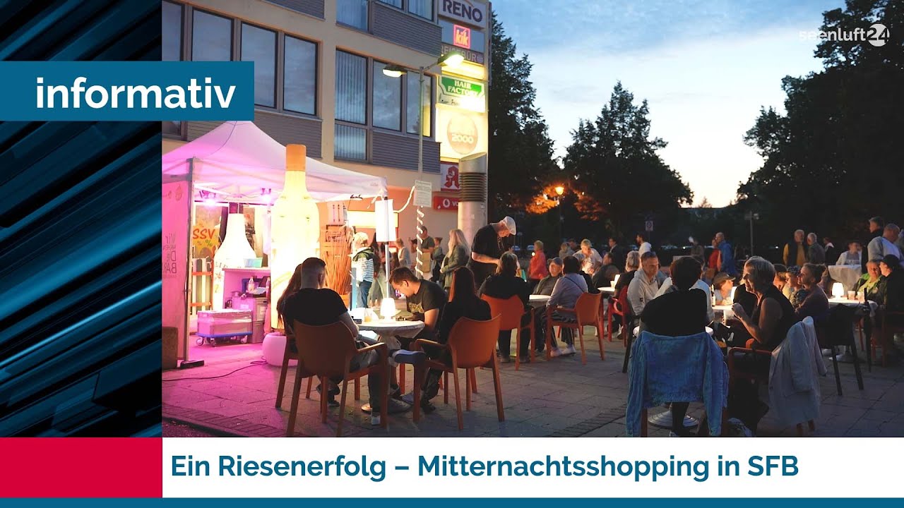 Mitternachtsshopping in Senftenberg - Im Gespräch mit Gästen und Händlern
