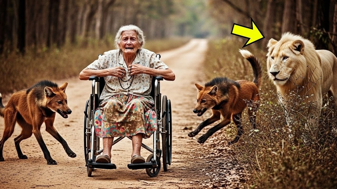 CRUEL DAUGHTER-IN-LAW abandons ELDERLY WHEELCHAIR MOTHER-IN-LAW, but ALBINO LION appears when...