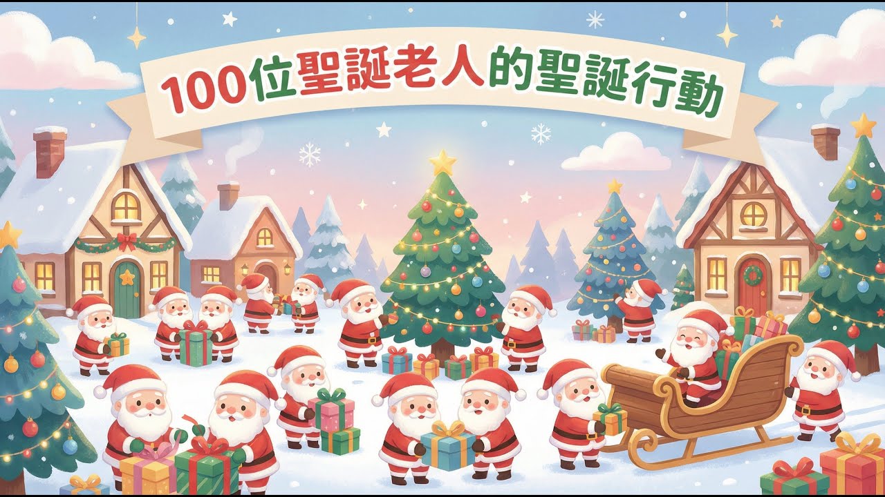 100 位聖誕老人的聖誕行動