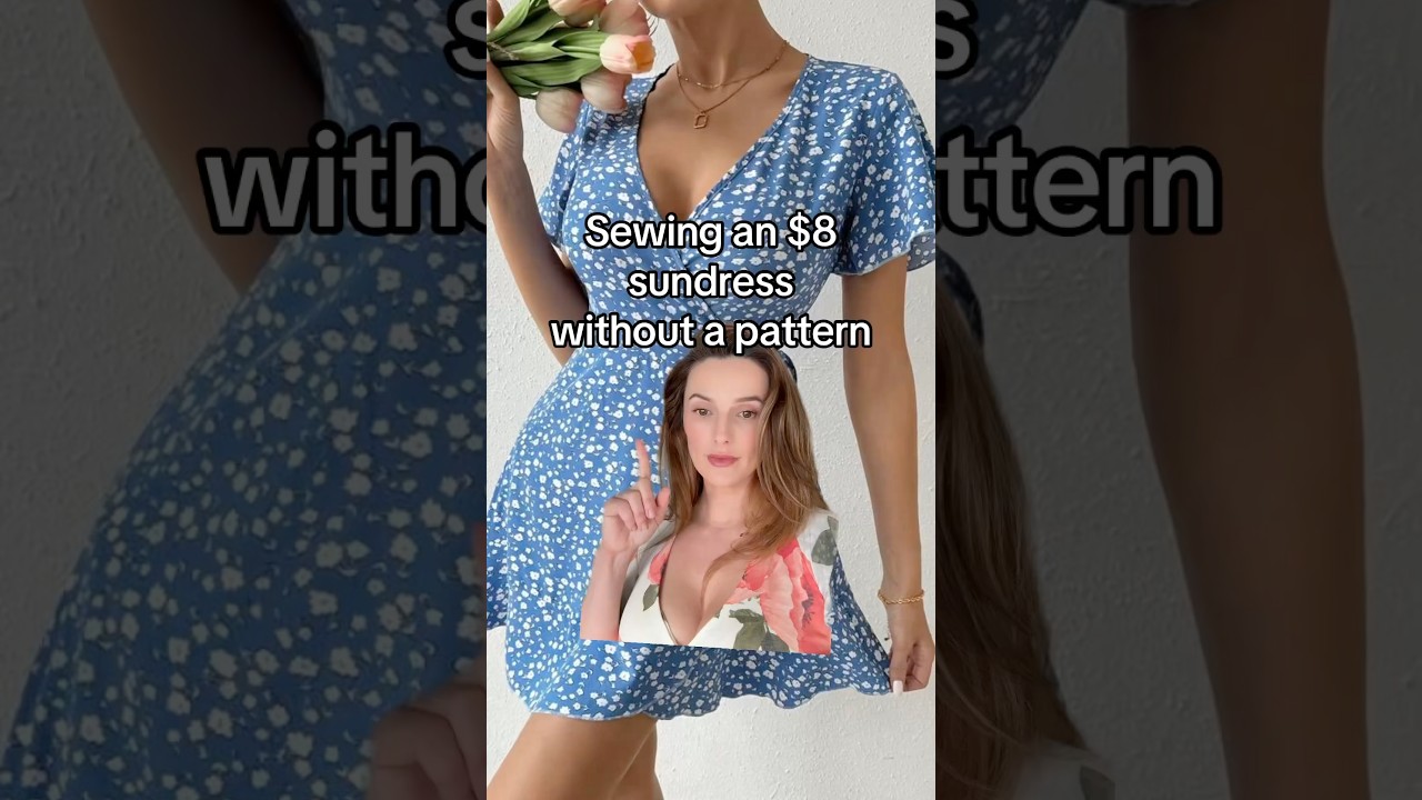 Sewing a sundress for $8 without a pattern