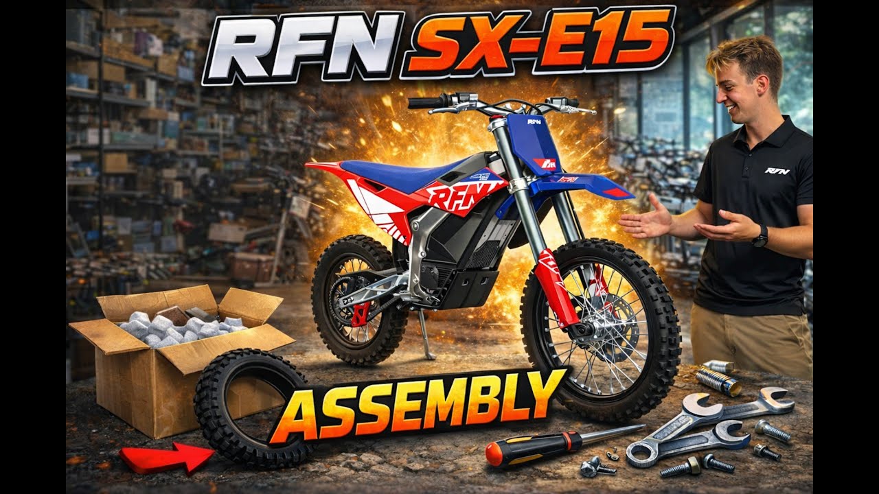 RFN Warrior Pro SX-E15 Electric Dirt Bike Unboxing and Assembly! First one in the USA!