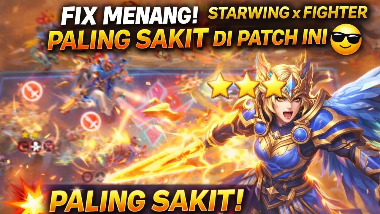 GILA! STARWING x FIGHTER MODE BARBAR 🔥 AUTO RATA! | MAGIC CHESS
