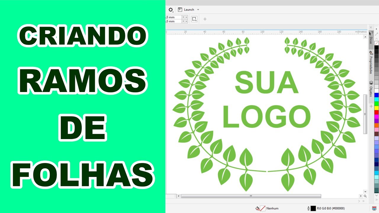 Como criar ramos de folhas - CorelDRAW 2019