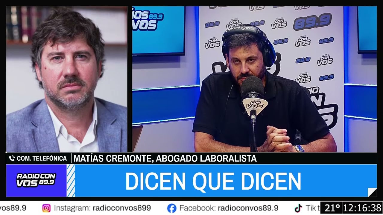 Matías Cremonte, abogado laborista | Dicen Que Dicen