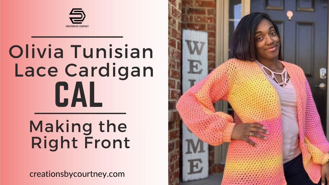 How to make the Right Front with a seamless join in tunisian crochet
