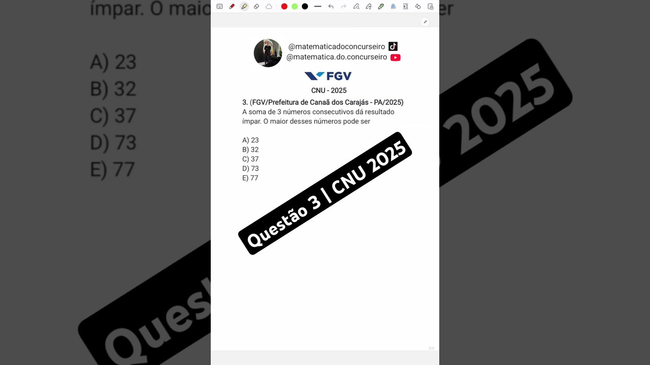 Quest&atilde;o 3 | Concurso Nacional Unificado | CNU 2025 | N&iacute;vel m&eacute;dio