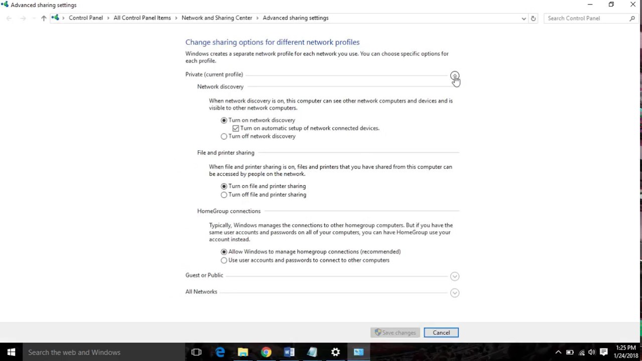 HOW TO ENABLE PASSWORD PROTECTED SHARING IN WINDOWS 10