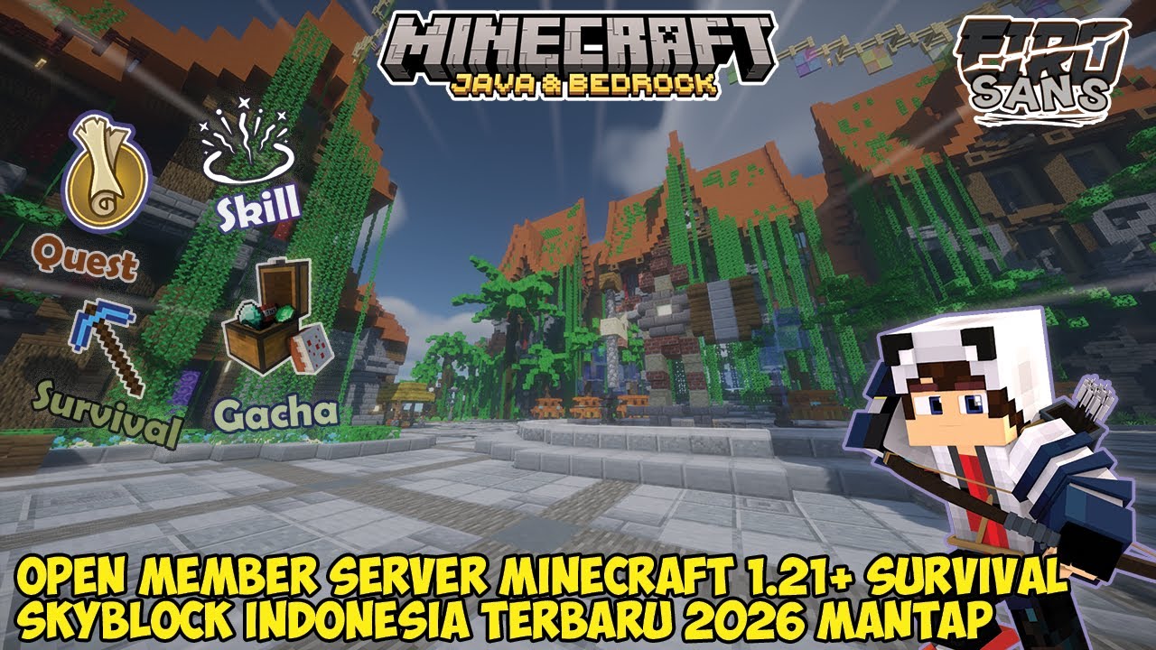TOP MINECRAFT SERVER 1.21+ INDONESIA SURVIVAL SKYBLOCK 2026 TERBARU - MINECRAFT SERVER INDONESIA