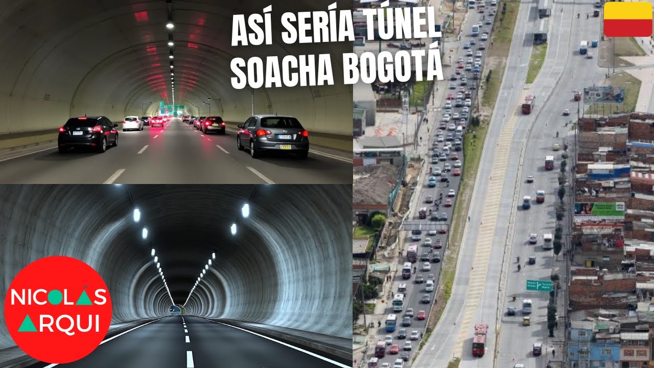 As&iacute; Ser&iacute;a el T&uacute;nel Soacha Bogot&aacute; 🇨🇴 en la Autopista Sur entre La Despensa y el Portal El V&iacute;nculo