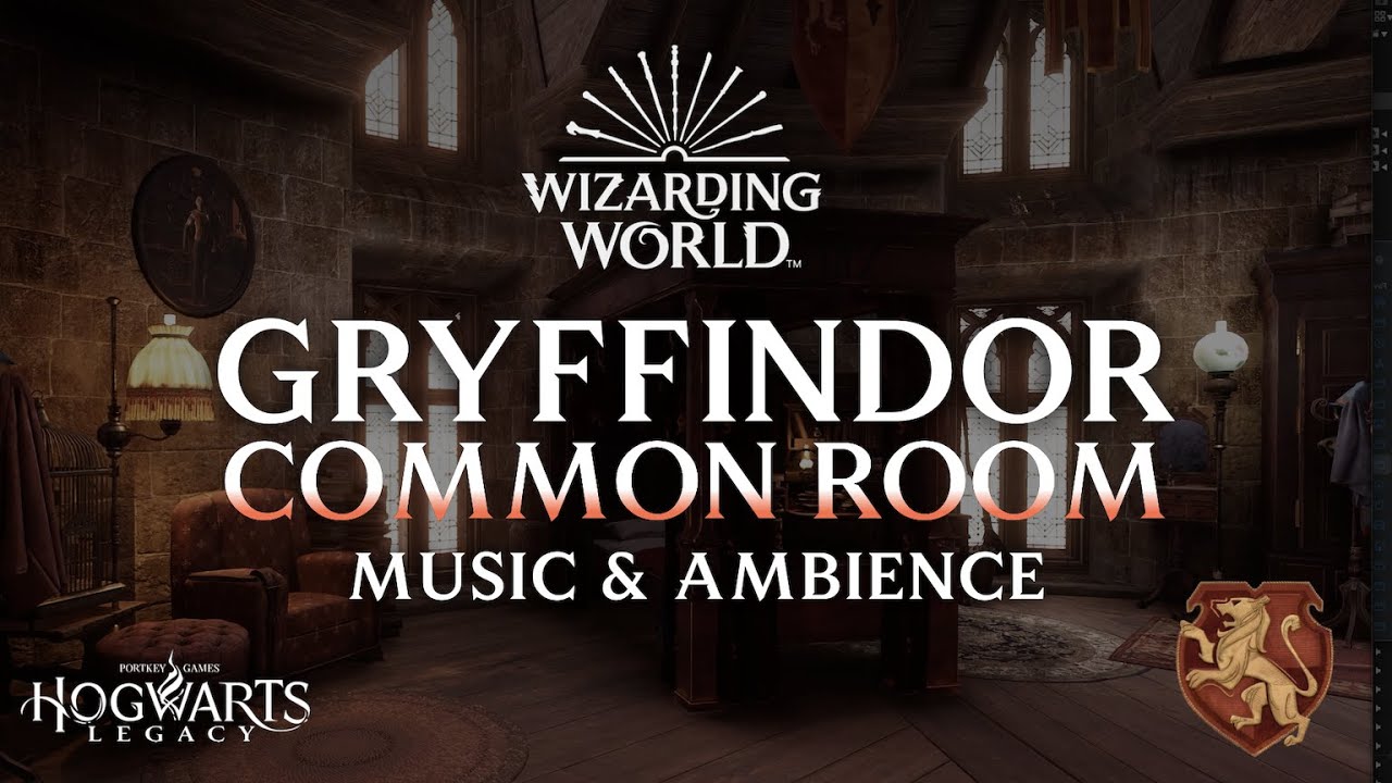 Harry Potter Music & Ambience | 🦁 Gryffindor Common Room, Hogwarts Legacy