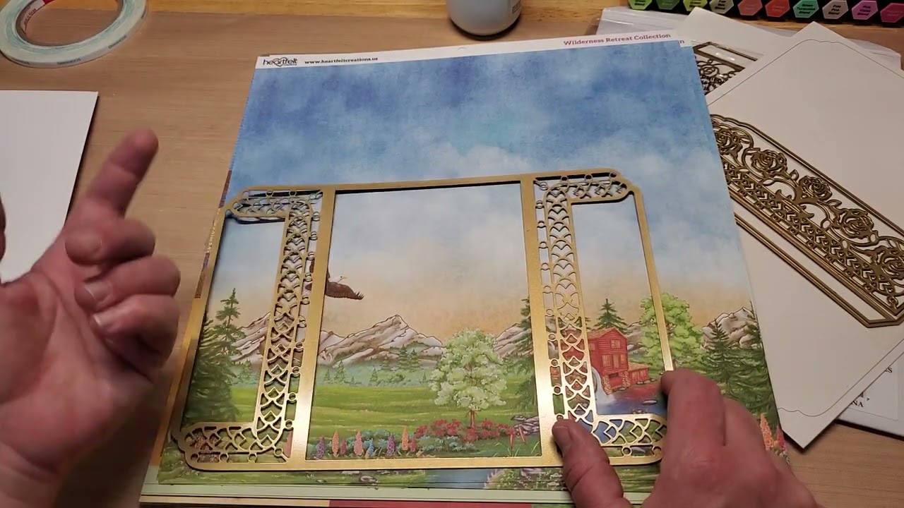Anna Griffin floral shutter card, let's make it!