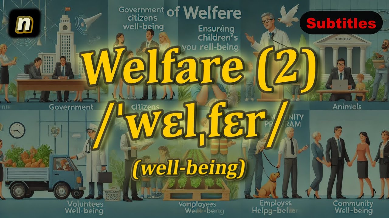 [n] Welfare meaning (well-being) with 5 examples