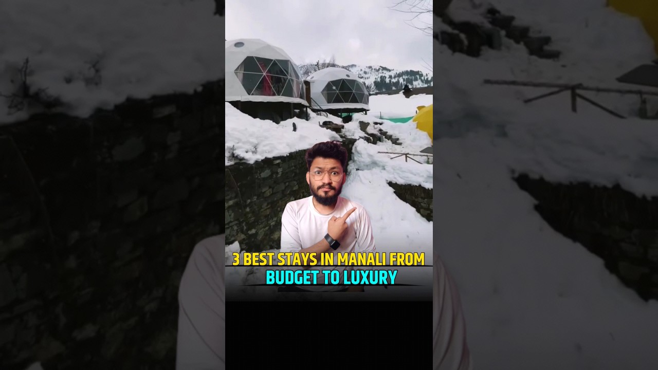 3 best stays in Manali from budget to luxury. #manali #travel #shorts #viral #travling #facts #facts