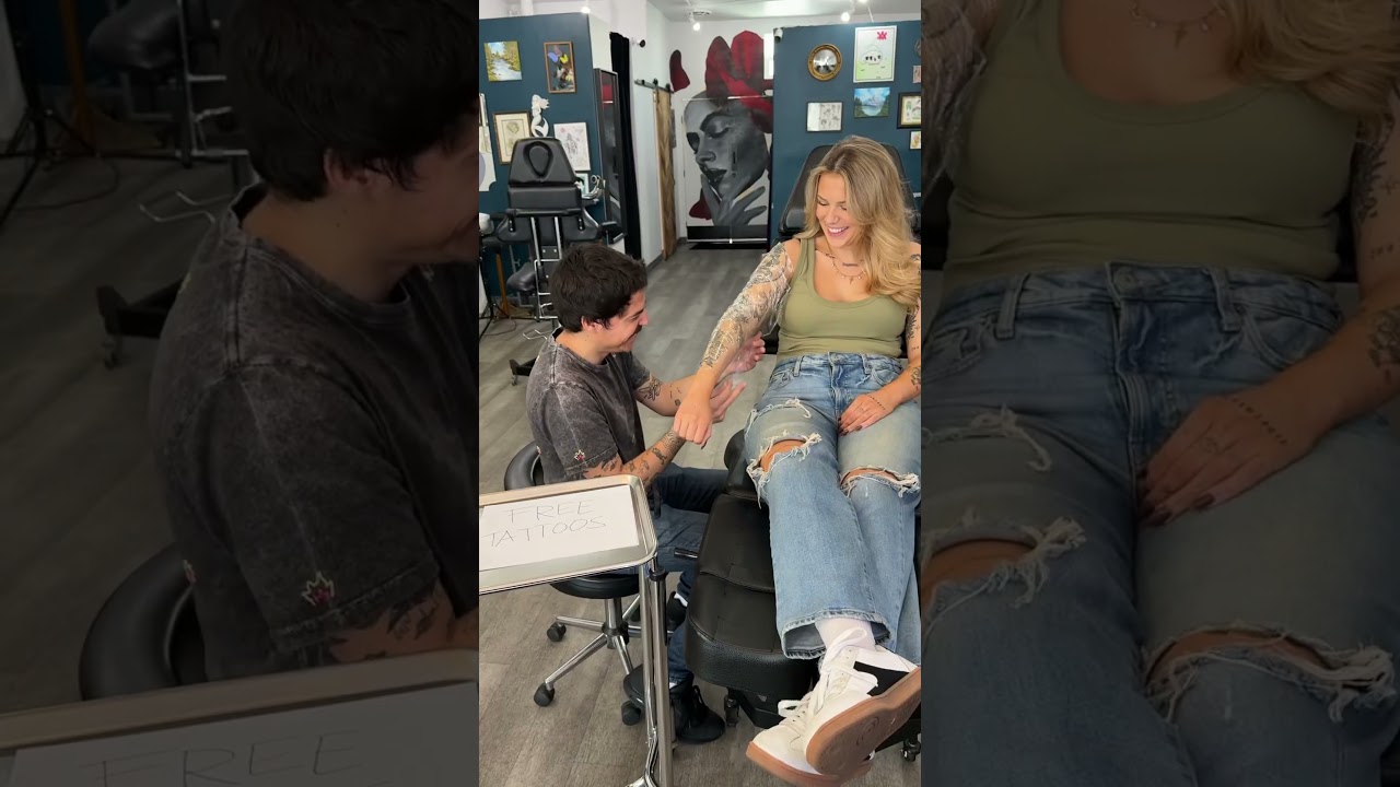 Free Tattoos!! 😌🫶#aprilfools #tattoo #tattooshop #tattooartist #sandiegotattoo #tattoohumor