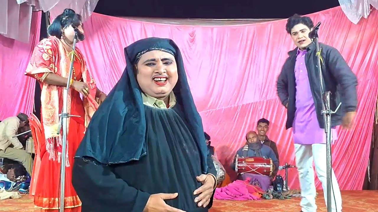 देखिए पीर मोहम्मद  नकाब ओड़कर बन गए जनाना गजब कॉमेडी मोहम्मद इदरीश की नौटंकी