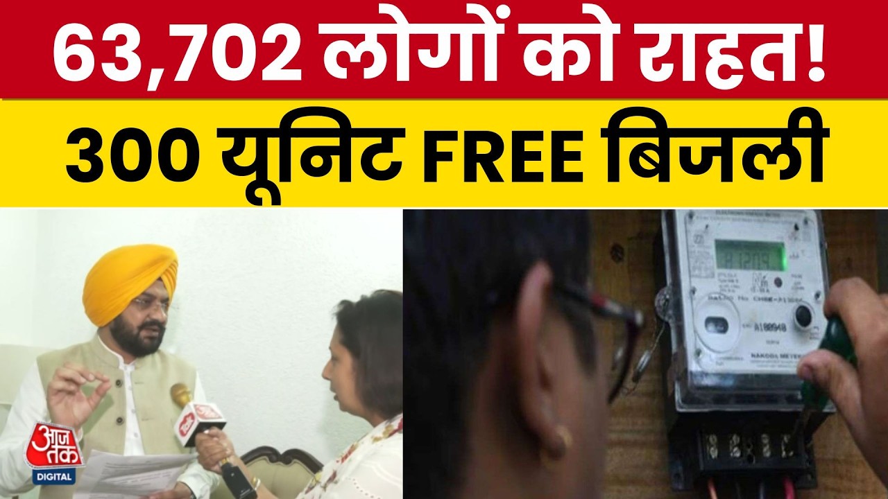 Punjab Electricity Bill Relief: 63,702 consumers get major relief, will again get 300 units of free electricity