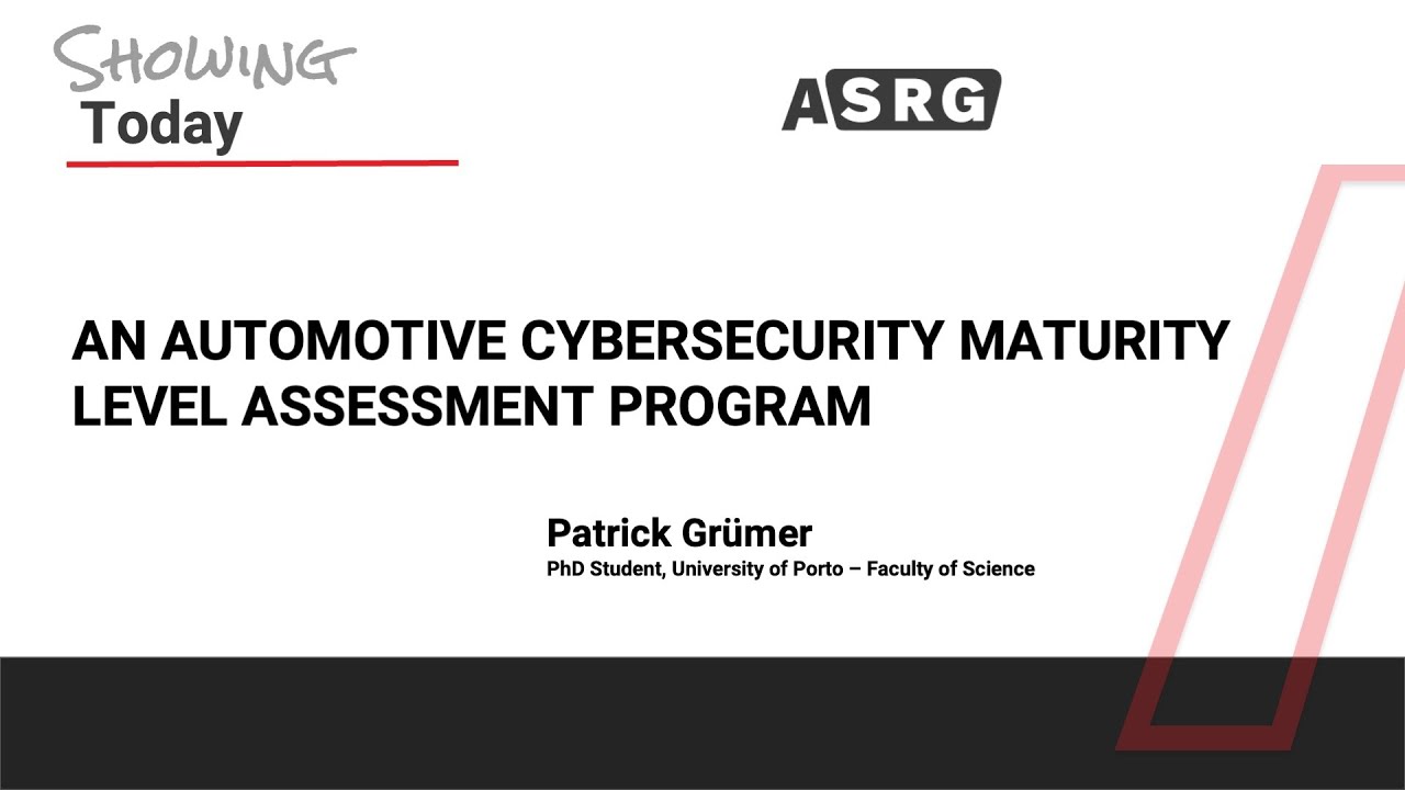 AN AUTOMOTIVE CYBERSECURITY MATURITY LEVEL ASSESSMENT PROGRAMME