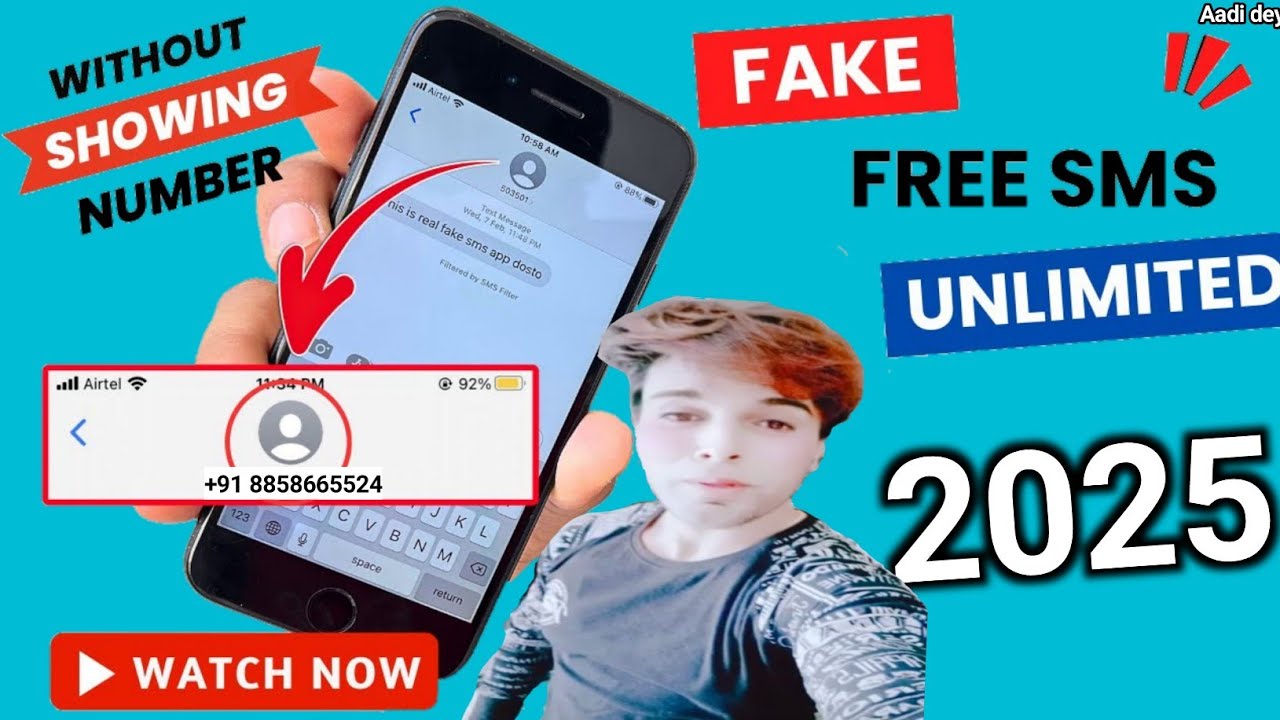 Free fake unlimited sms | fake sms send to any number | sms without showing mobile number #Aadidey