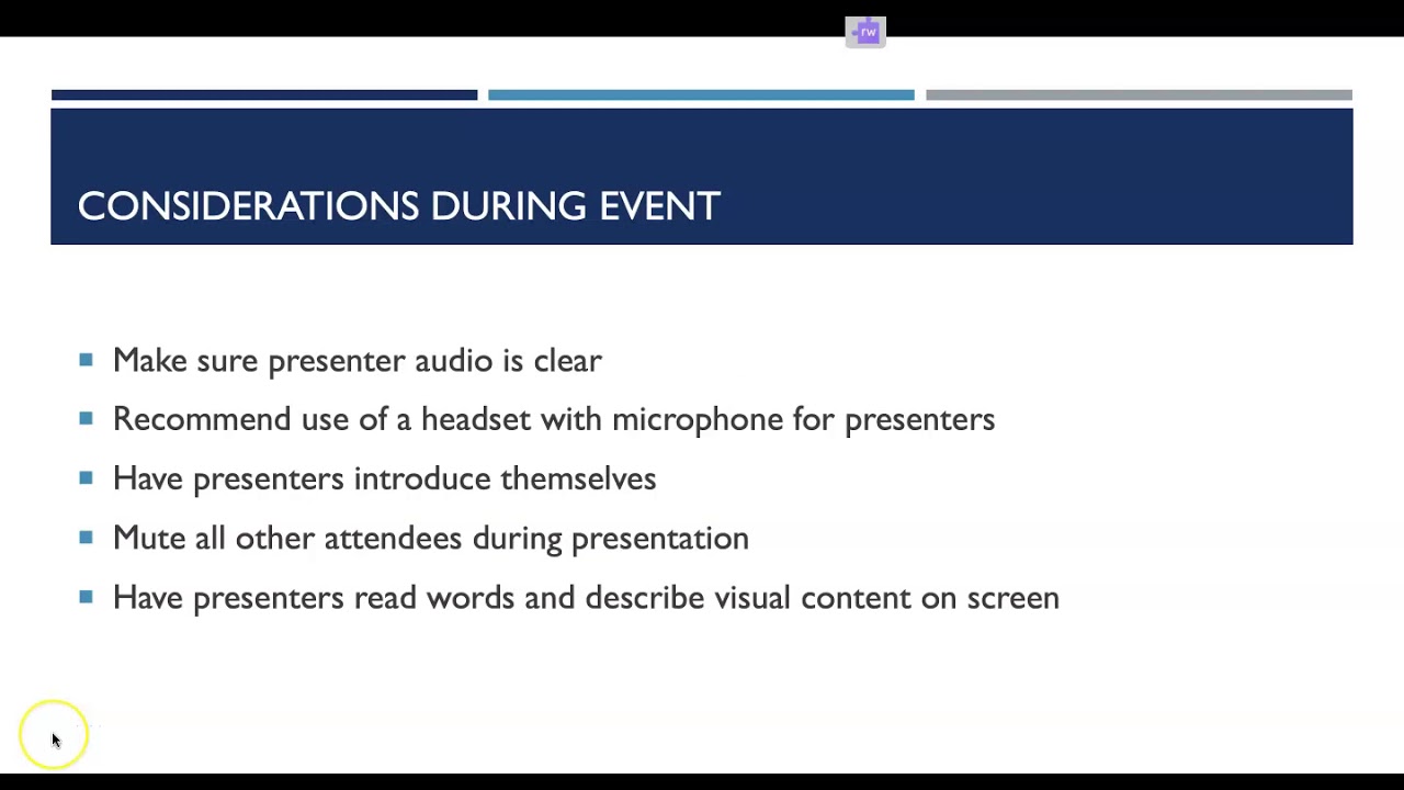 Virtual Event Accessibility
