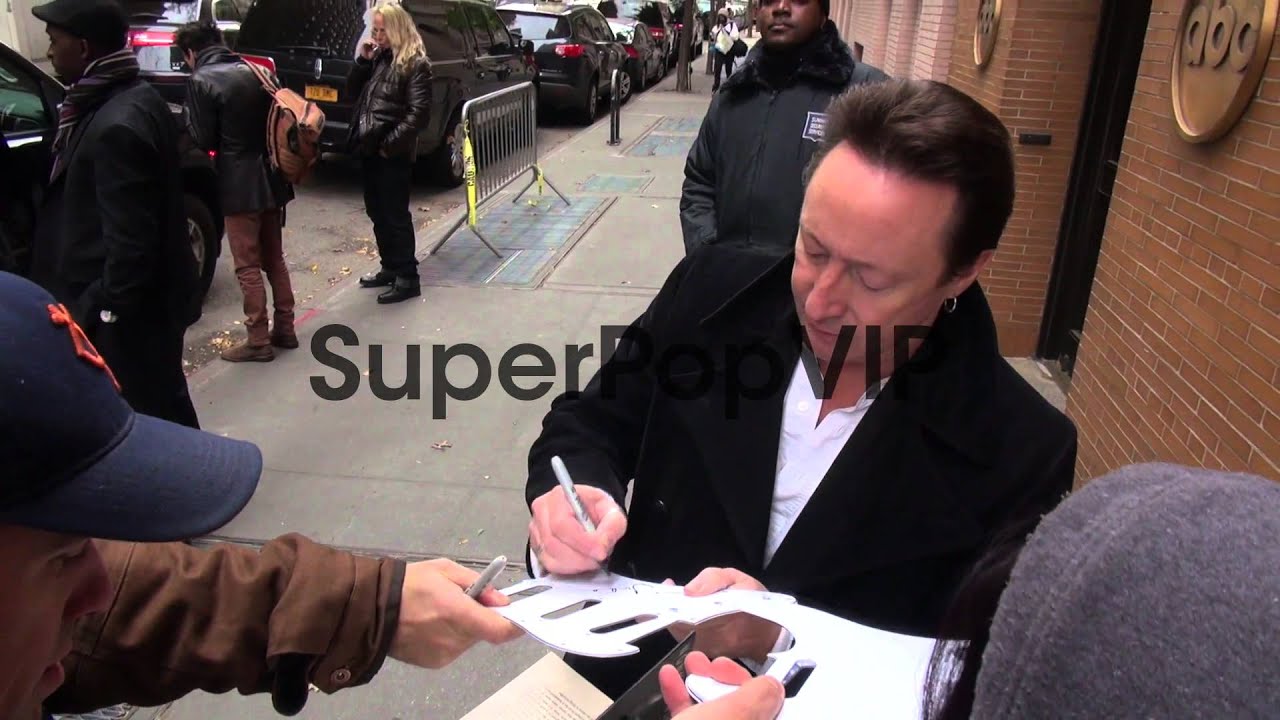 Julian Lennon with fans at the 'Katie' studio at Celebrit...