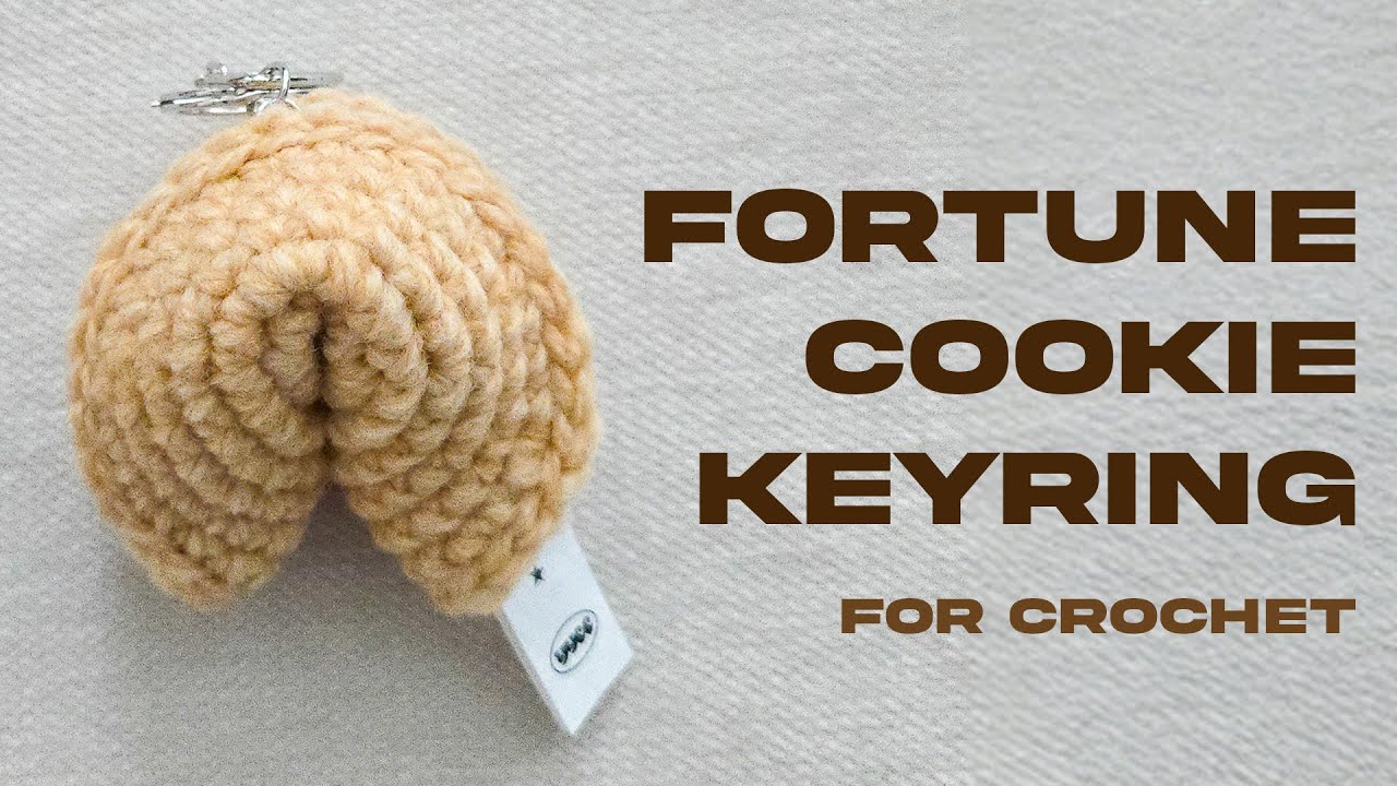 freeㅣ포춘쿠키 키링ㅣ코바늘 왕초보도 쉽게!ㅣ Fortune Cookie Keyring