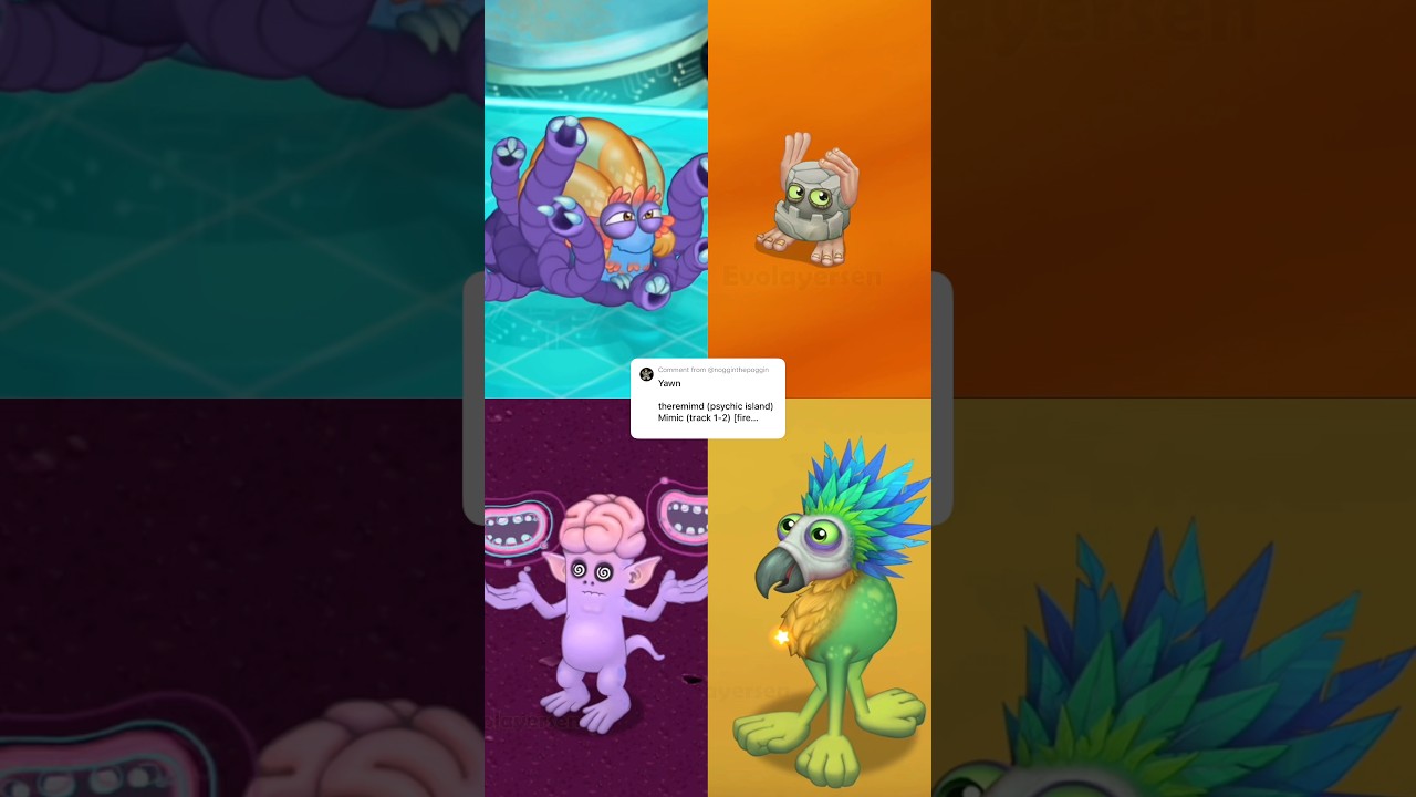 Theremind, Mimic, Bogle And Noggin Quartet! #msm #mysingingmonsters #msmduets #shorts