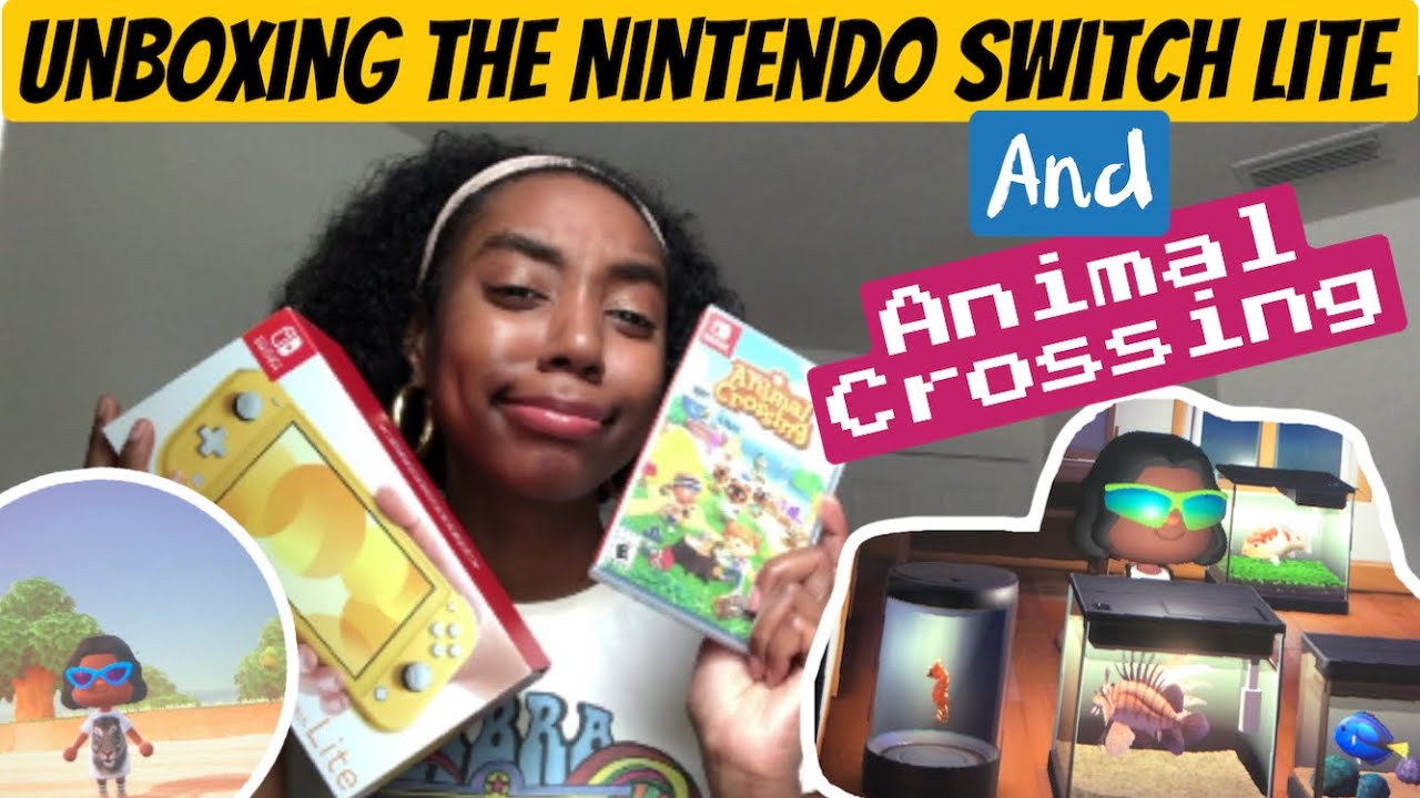 UNBOXING THE NINTENDO SWITCH LITE + ANIMAL CROSSING HOME TOUR