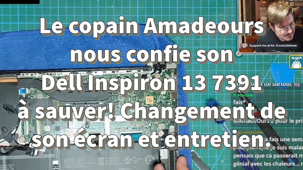 @amadeours nous confie son Dell Inspiron 13 7391 à réparer! Changement de son écran et entretien.